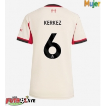 Camiseta Liverpool Milos Kerkez #6 Visitante Equipación para mujer 2025-26 manga corta